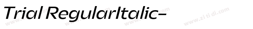 Trial RegularItalic字体转换